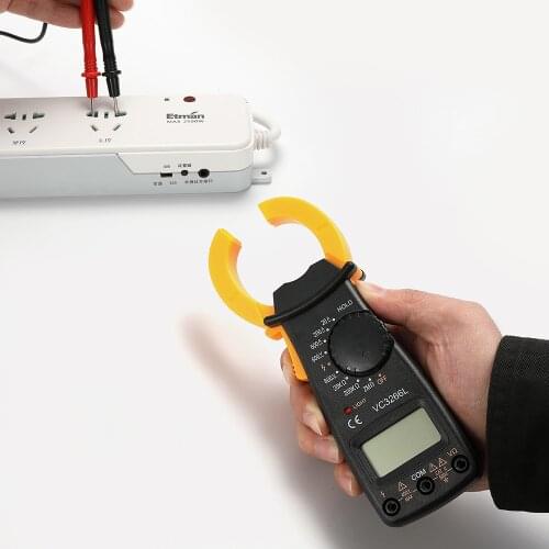 Digital Clamp Meter AC Current Multimeter DC/AC Voltage Ammeter Voltage Tester Amp Hz Capacitance Ohm Test DT3266L