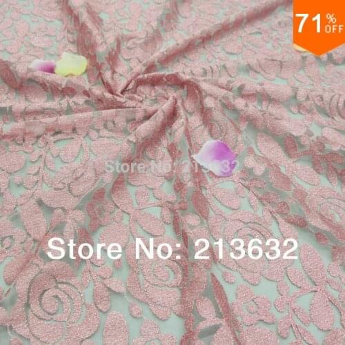 D po72 High-grade organza apricot aureate embroidery fashion embroidered cloth fabric perfume embroidery lace material