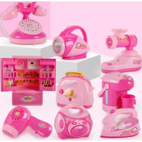 Children Children Kid Boy Girl Mini Kitchen Electrical Appliance Hair Dryer Toy Set Early Education Dummy Household Pretended