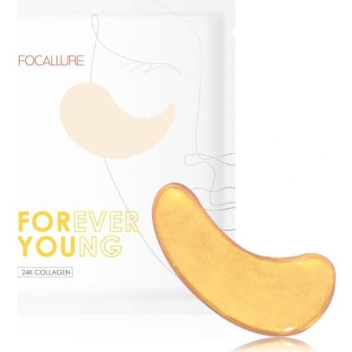 FOCALLURE Skin Care Anti-aging Anti Dark Circles Moisturizing 7.5g Anti-wrinkle 24K Gold Collagen Eye Covers for Home