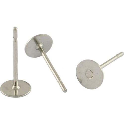 Hot selling 304 stainless steel diy handmade flat head pin earring accessories ear pin earrings ear jewelry accessories