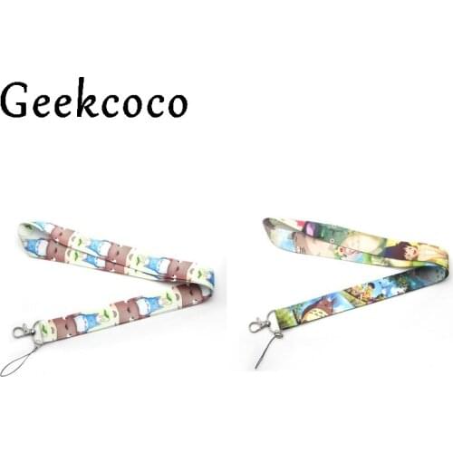 Cartoon cat animal Keychain Straps Rope Mobile Phone Neck Strap Lanyard for ID Card keychain USB badge holder DIY Lanyard J0269
