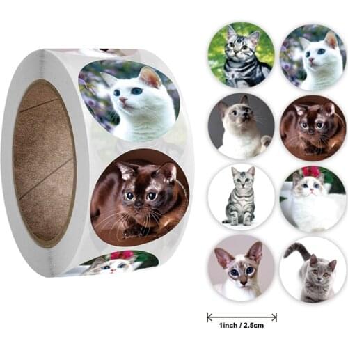 Cartoon Animal Series Cute Cat Panda Stickers Creative Children Learning Reward Stationery Sticker For Kids Gift Toy Stickers