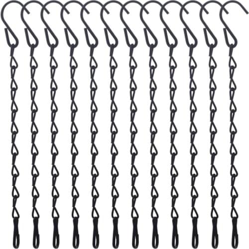 12 Pack 9.5 Inches Hanging Chains, Garden Plant Hangers, for Bird Feeders, Billboards, Chalkboards, Planters, Lanterns, Wind Chi