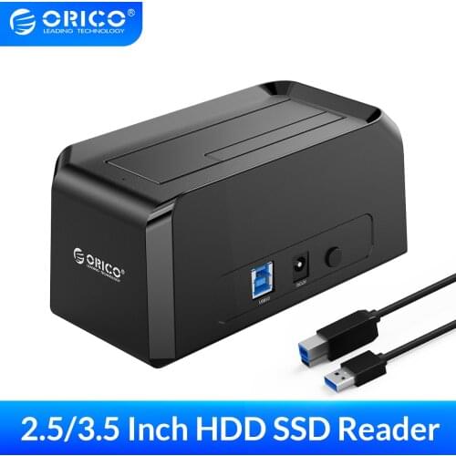 ORICO USB 3.0 to SATA HDD Docking Station Reader for 2.5/3.5 Inch HDD SSD Single-bay Hard Drive Docking Station Support 18TB