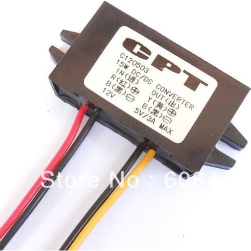 12V to 5V 3A 15W DC-DC Converter Step Down Buck Module Car LED Power Supply DC/DC Buck