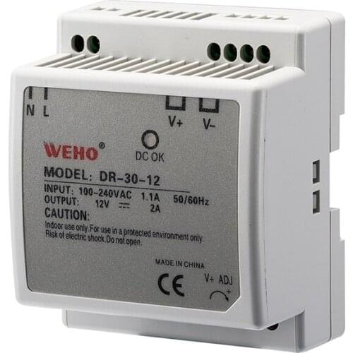 Rail Switch Power DR-30W 12V 24V Single Output Industry Direct Current DIN Rail Installation Rail Switching Power Supply 2A 1.5A