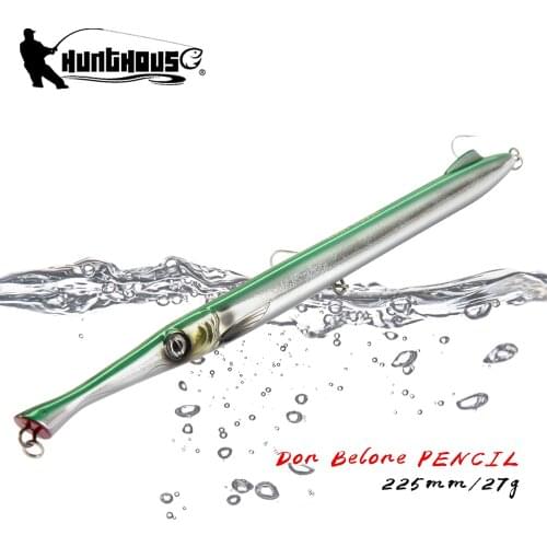 Hunt house fishing lure Barracuda swimbait wobber predator pencil stickbait sinking sea bass leerfish tuna bluefish baits