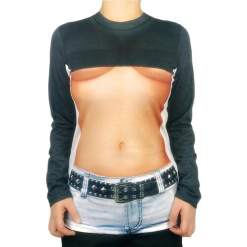 Sexy Halloween Costumes for Women Hot Girls Funny Tracky Hen Party Short Sleeve T Shirt Plus Size