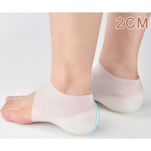 Silicone Invisible Inner Height Insoles Men Women Heel Cushion Hidden Insole Outdoor Foot Protection Pad