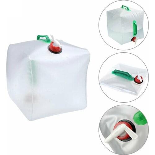 10 20L Collapsible Water Drink Container Bag PVC Outdoor Picnic Folding Collapsible Drinking Water Bags Camping Equipment