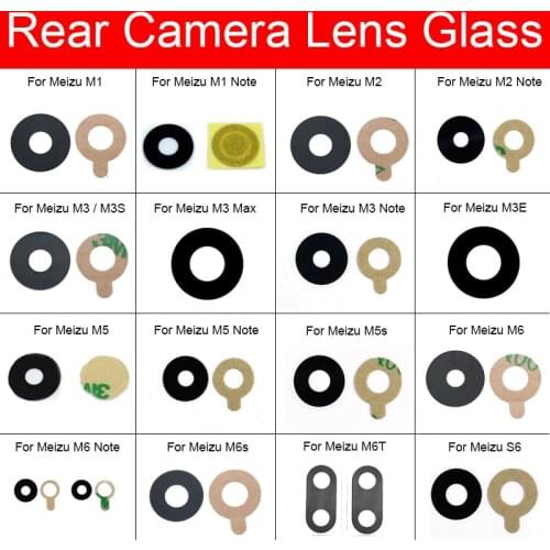 Back Rear Camera Glass Lens For Meizu m1 m2 m3 m3s M3E M5 M5s M6 M6s M6T S6 Max note Camera Glass Lens with Adhensive Sticker