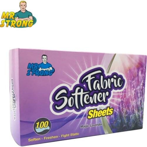 100Sheet/Box Mr.Strong Brand Tumble Dryer Sheet Magic Lavender Scent Protect Clothes Soften Freshen Fight Static Drop Shipping