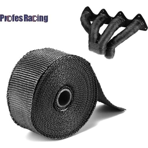 5cm*5M/10M/15M Motorcycle Exhaust Thermal Tape Header Heat Wrap Manifold Insulation Roll Resistant with Stainless Ties