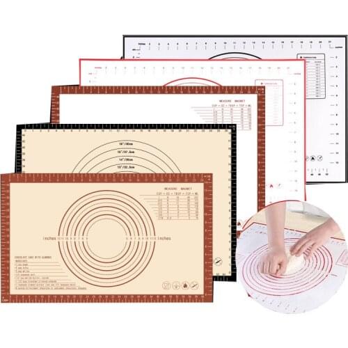 Thicken Silicone Baking Mat Sheet Extra Large Baking Mat for Rolling Dough Macaroo Pizza Dough Non-Stick Patisserie Baking Tools