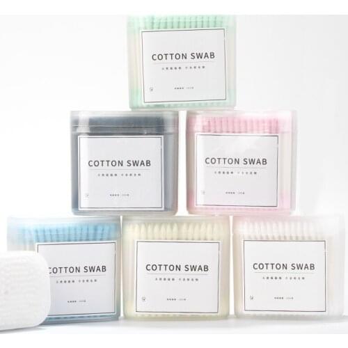 200pcs/Box Double Head Cotton Swab Nose Ears Cleaning Health Care Tools Disposable Buds Cotton Soft Women Makeup Cotton