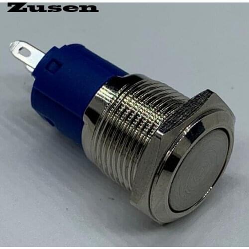 Zusen 16mm on/off 1no1nc metal push button switch(ZS16F-11Z/N)
