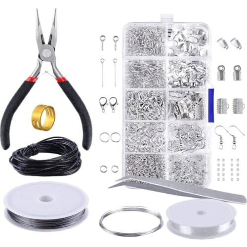1 Box Jewelry Making Finding Kit Metal Craft Supplies For Bracelet Earrings Jewelry Findings Set Beading Making And Repair Tools