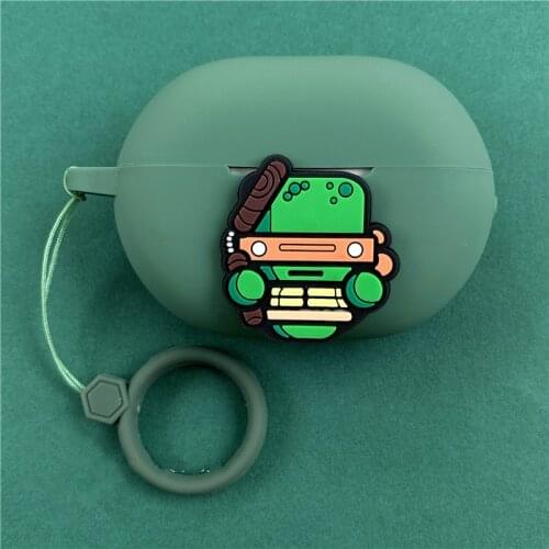 3D Earphone Case for Huawei Freebuds 4 Case Silicone Cute Cartoon Cover for Huawei Freebuds Pro Cases with Keychain