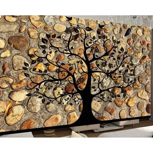 Custom de parede 3D Papel, stone texture murals for the living room sofa TV background wall paper