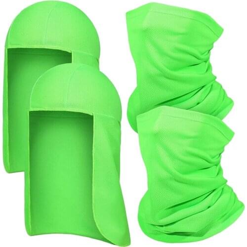 ABSF 4 Pcs Hard Hat Shade Neck Protection Sun Shade Hat Neck Protector Hard Hat Liner And Neck Bandana Face Scarf