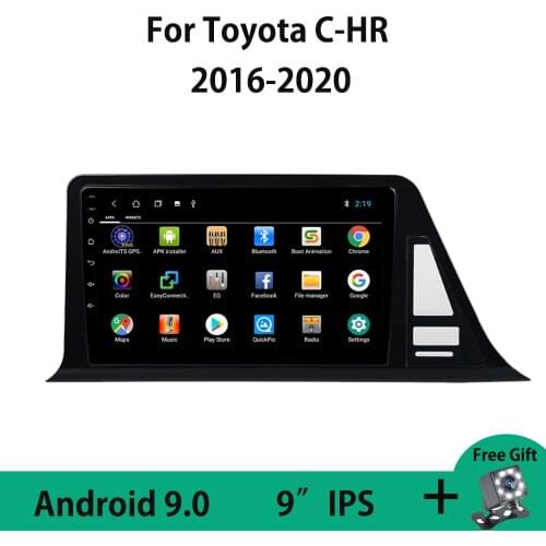 Android 9.0 WIFI Car Radio Multimedia Video Player Autoradio Stereo For Toyota C-HR CHR 2016 2017 2018 2019 2020 Mirror Link DVD