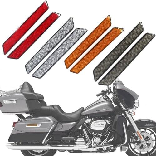 Motorcycle Saddlebag For Harley Street Glide 2014-19 Latch Cover Reflector Safety Warning Latch Covers Hard Saddlebags Sticker