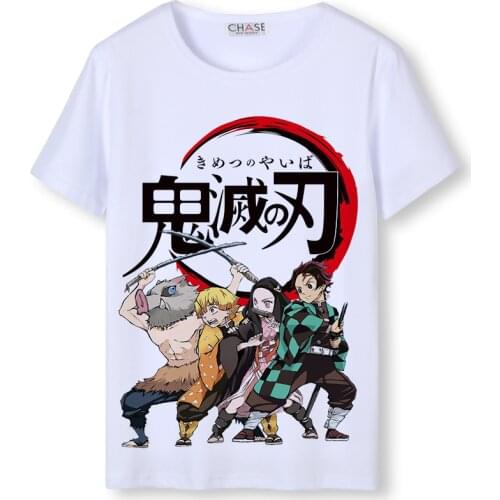 Demon Slayer Cosplay Kimetsu no Yaiba Kamado Tanjirou Agatsuma Zenitsu Summer T-Shirt Cartoon Anime Print T Shirt White Top Tee