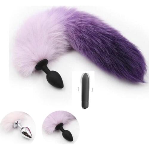 Fetish Soft Wild Fox Tail Metal Steel /Silicone Anal Plug Butt Plug for Women,Cosplay Accessories,Crawls Paws Buttplug
