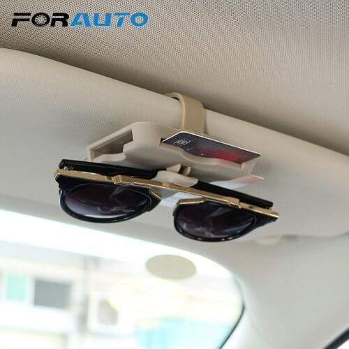 FORAUTO Car Sun Visor Clip High-speed IC Card Clip Sunglasses Holder Auto Parking Card Holder Car Organizer Car-styling
