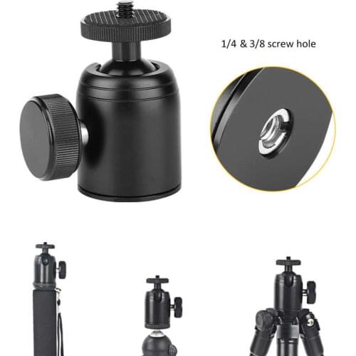 Tripod Head K26 360 Degree Rotatable Mini Tripod Monopod Panoramic Ball Head 1/4 Inch Mount for SLR Camera Ball Head