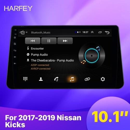 Harfey 10.1 inch Android 9.1 car GPS Radio for Nissan Kicks 2017 2018 2019 With HD Touchscreen Bluetooth support Carplay TPMS