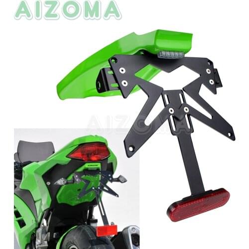 Street Motorcycle Rear Under Fender Eliminator Kit w/ License Plate Bracket Lights For Kawasaki Ninja 250R 2008-09 2010 11 2012