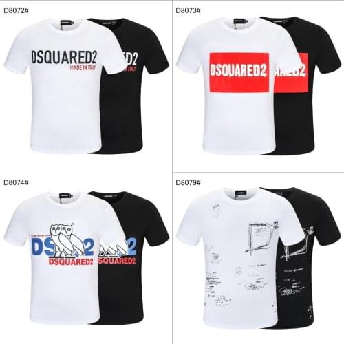 2021 Italian fashion trendy brand Dsqusred2 mens high-end printing short sleeve streetwear t shirt