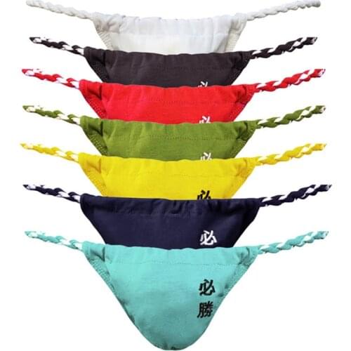 Mens Thong G-string Jockstrap Fundoshi Rope Japanese Sumo Panties String Homme Underwear Tanga Hombre Ropa Interior Gay Thongs