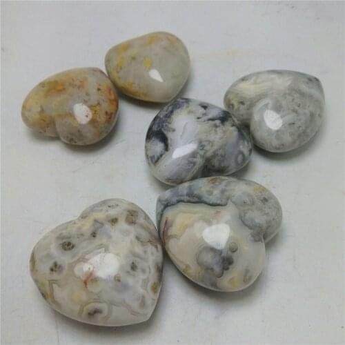 Natural crystal heart Hand made crazy agate quartz Gemstones Chakra Stone heart Balancing Collector Crystals Reiki healing 1 pc