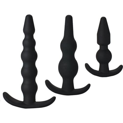 New small Silicone anal butt plug beads stimulation ball dildo prostate massage penis fake insert G spot Sex toy for man women