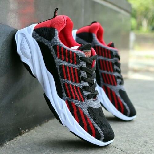 New casual lightweight mesh sneakers classic low-top running shoes mens comfortable outdoor breathable fashion flat shoes