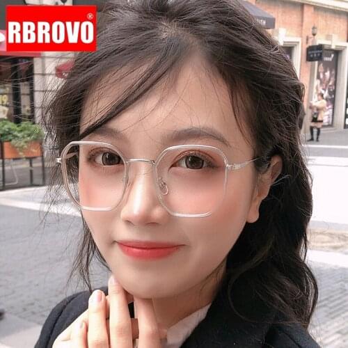 RBROVO Retro Glasses Frame For Women Anti Blue Light Glasses 2021 Women Eyewear Brand Eyeglasses Frame Women Optics Spectacle