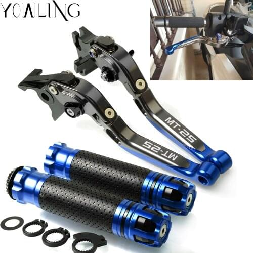 With LOGO MT-25 For YAMAHA MT25 MT 25 2015 2016 2017 2018 Motorcycle Brake Clutch Levers Handlebar grip Handle Bar Hand Grips