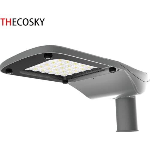 Self-cleaning street light 100w shoe box light high lumen ip65 warranty 5 years parking lot led light