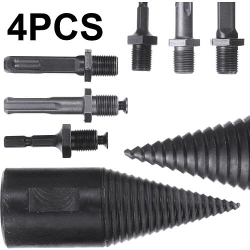 32mm Firewood Splitter Drill Bit High Speed Steel Wood Splitter Electric Hammer Drill Cone Durable Drill Bits For Drilling Wood