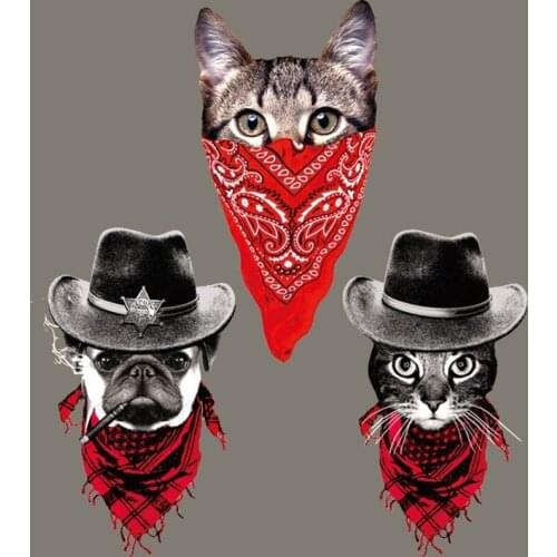Punk Smoking Cat Ironing on Heat Transfer A-level Washable Patches Sticker for Clothes T-shirt DIY Appliques Wholesale Patches