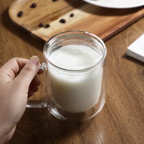 1-8pcs Heat Resistant Double Wall Tea Glass Cup Beer Coffee Cup Set Handmade Creative Healthy Beverage Glasses Transparent Drink