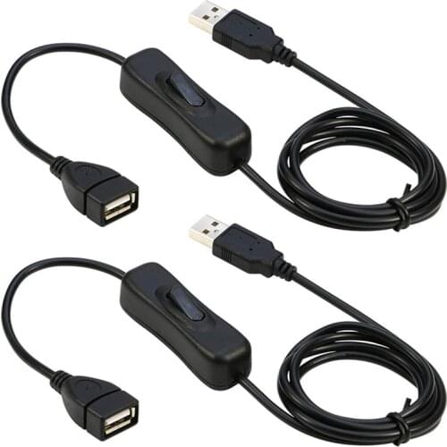 USB Extension Cable with On/Off Switch USB Male-to-female Cable Supports Headset LED Light Bar Data and Power Can be Customized