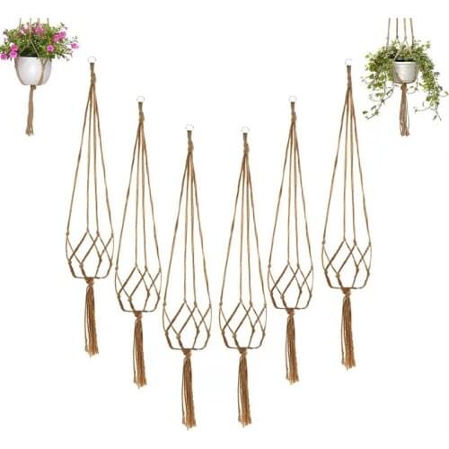 Macrame Plant Hanger Basket Handmade Rope decortaion flowerpot Macrame Garden Pots Planters Hanging Wall Hanger