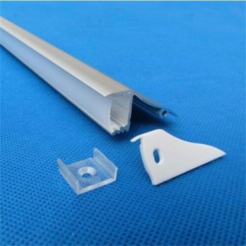 YANGMIN Free Shipping 6.6ft/2M 17X42mm Silver Internal Width12mm LED Aluminum Channel System with Cover, End Caps