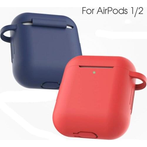 Hot Sale Case for Airpods 1 2 Soft TPU Full Protective Case for Airpods 1 2 Soft Case Cover with Metal Buckle