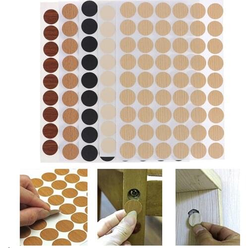 1sheet Self Screw Cover Caps Stickers Adhesive Decorative Films Furniture Stickers Wood Craft Desk Cabinet Ornament