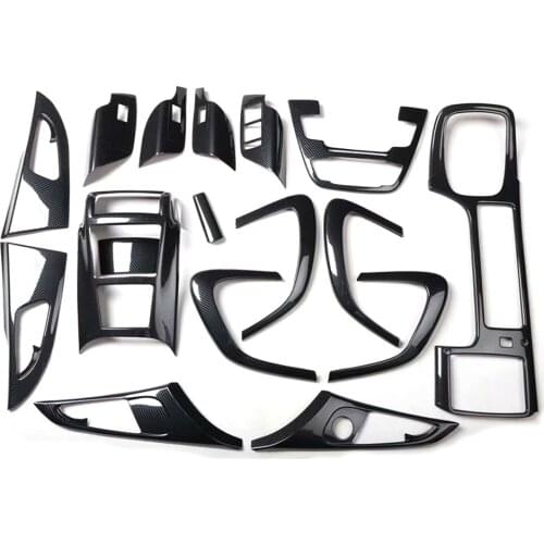 19pcs/set Car Interior Trim Styling For Buick Regal 2009-2013 Left Hand Drive Window Door Armrest Gear Shift Cover Stickers